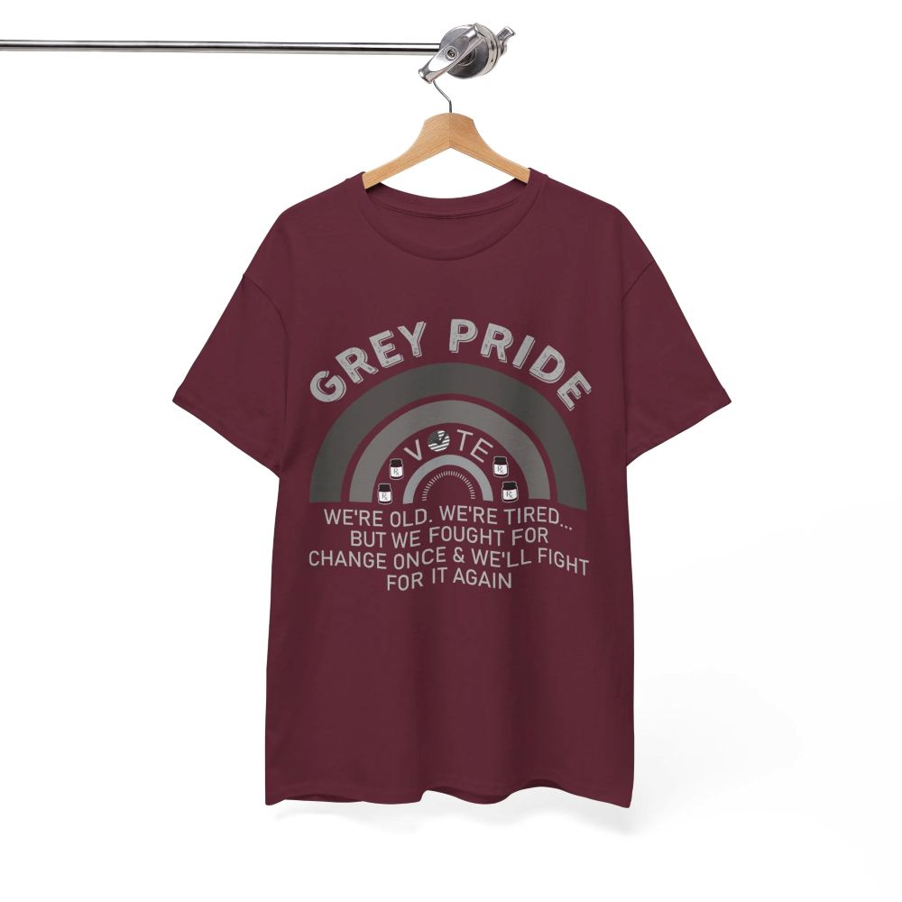 Grey Pride T-Shirt – Inspirational Aging With Strength Graphic Tee