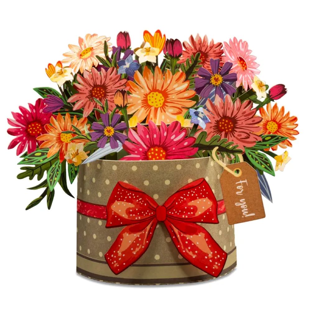 Paper Love Flower Bouquet Pop-Up Card