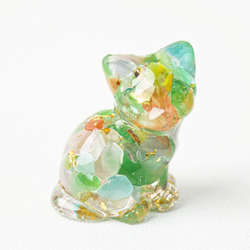 Handmade Natural Crystal Gemstone Sitting Cat