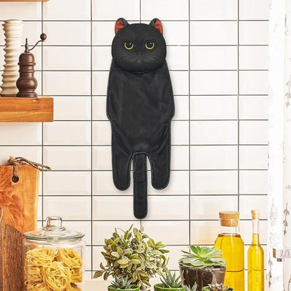 Adorable Cat Hand Towels - Black Cat