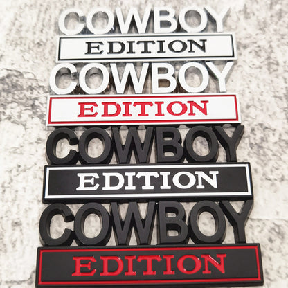 Cowboy Edition - Emblem Sticker Badge, Funny Decals for Car, Truck, SUV, Motorcycle - TE021