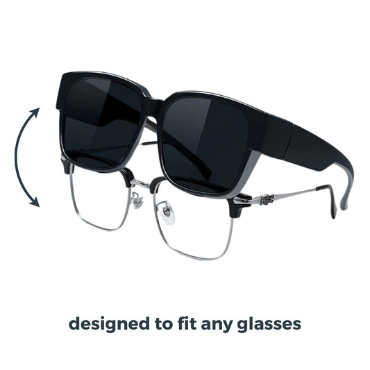SnapShades MEN Sleek Black Fit Over Sunglasses