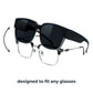 SnapShades MEN Sleek Black Fit Over Sunglasses