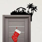 Metal Nativity Scene Door Topper
