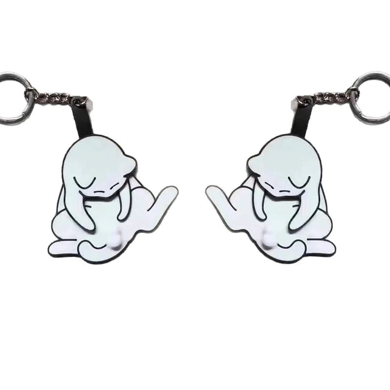 Playing with Eggs and Kitten Keychain
