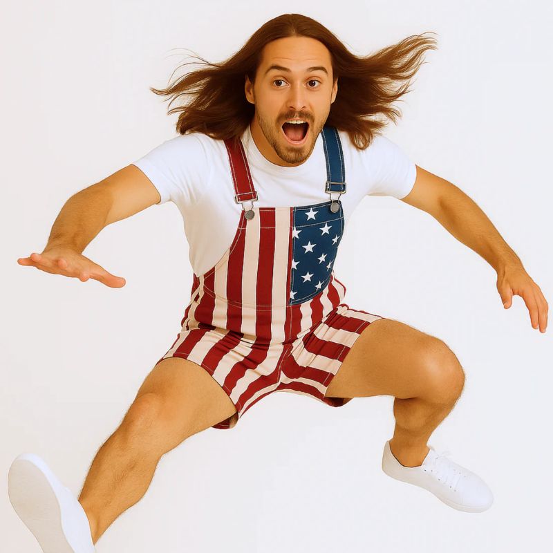 American Flag Overalls