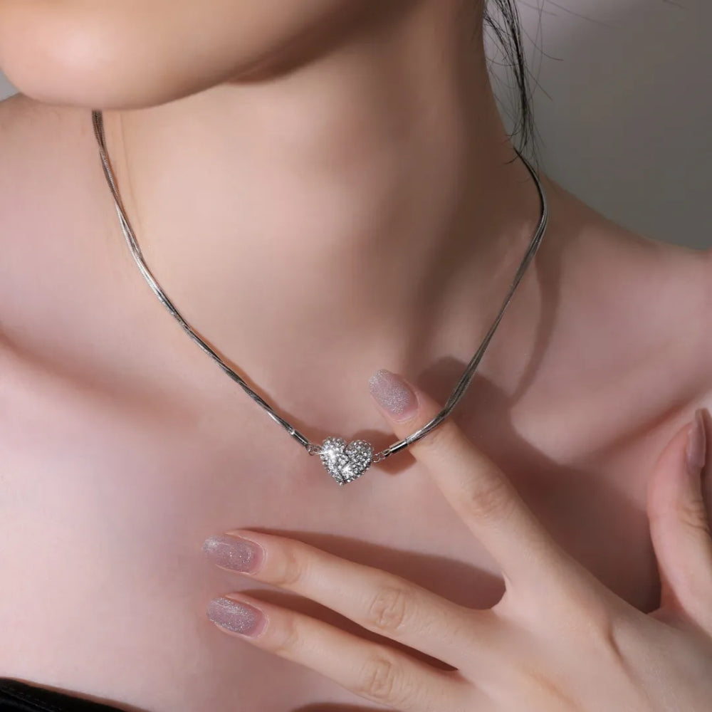Magnetic Love Patchwork Necklace