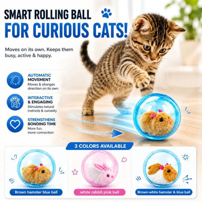 Self-Rolling Interactive Cat Ball