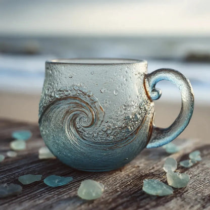 Ocean Wave Glass Mug
