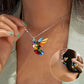 Beautiful Hummingbird Necklace With Earrings
