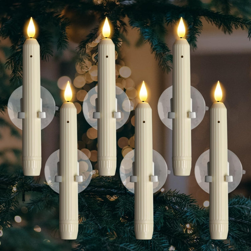 Window Flameless Led Taper Candles with Sensor Dusk to Dawn