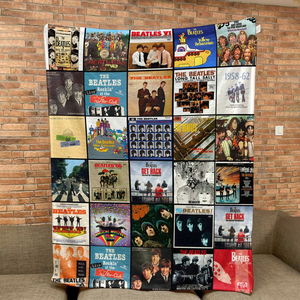 The Beatles Sherpa Blanket - A Timeless Album Cover Tribute - G159 - Premium Blanket