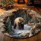 Woodland Bear Canyon - 3D Illusion Round Rug - H637