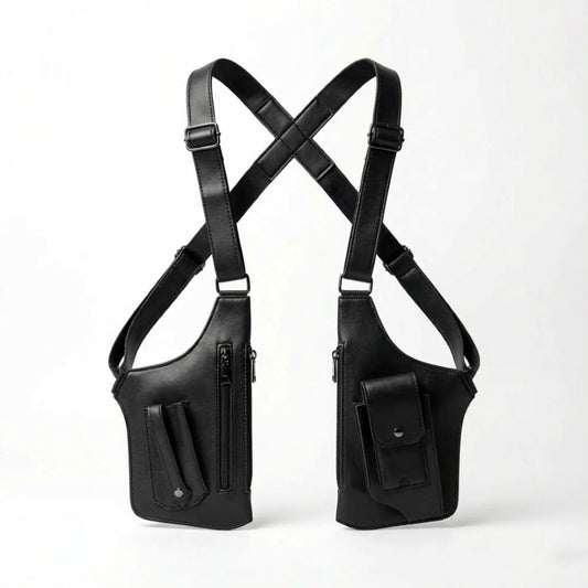 Premium Leather Shoulder Bag - Hidden Anti-Theft Compartments