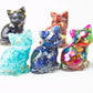 Handmade Natural Crystal Gemstone Sitting Cat