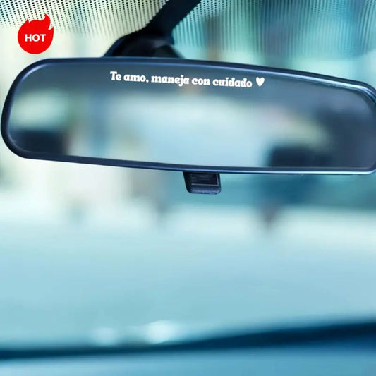"Te Amo Maneja Con Cuidado" Car Mirror Decal Set – Cute Reflective Vinyl Stickers