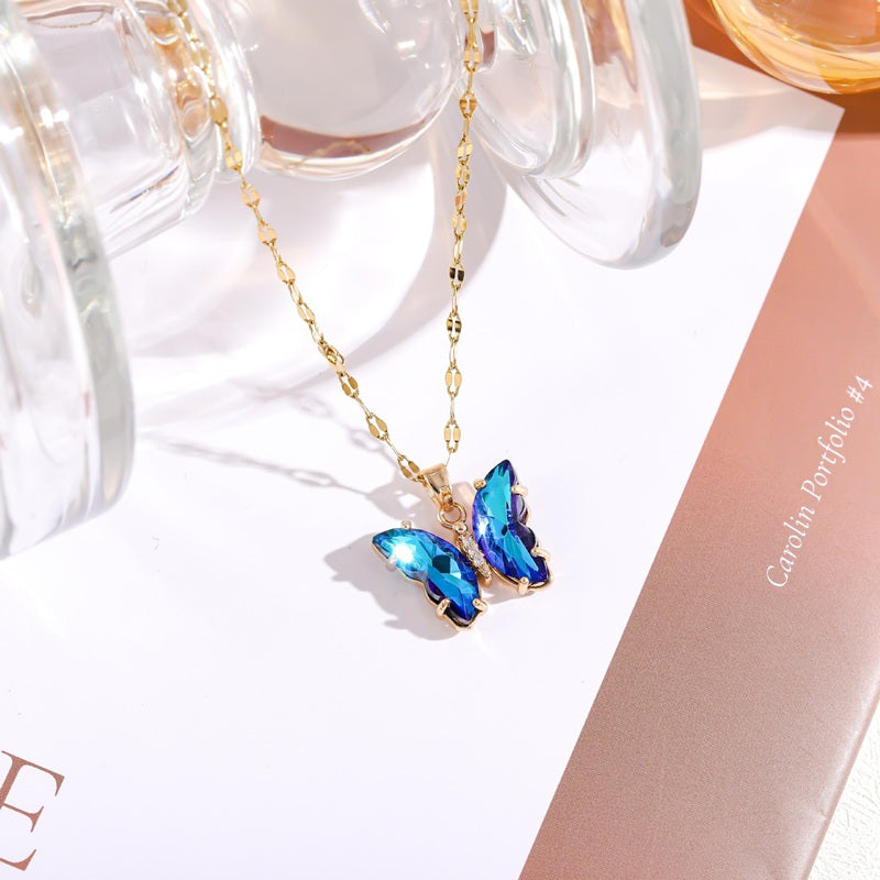 Crystal Butterfly Necklace