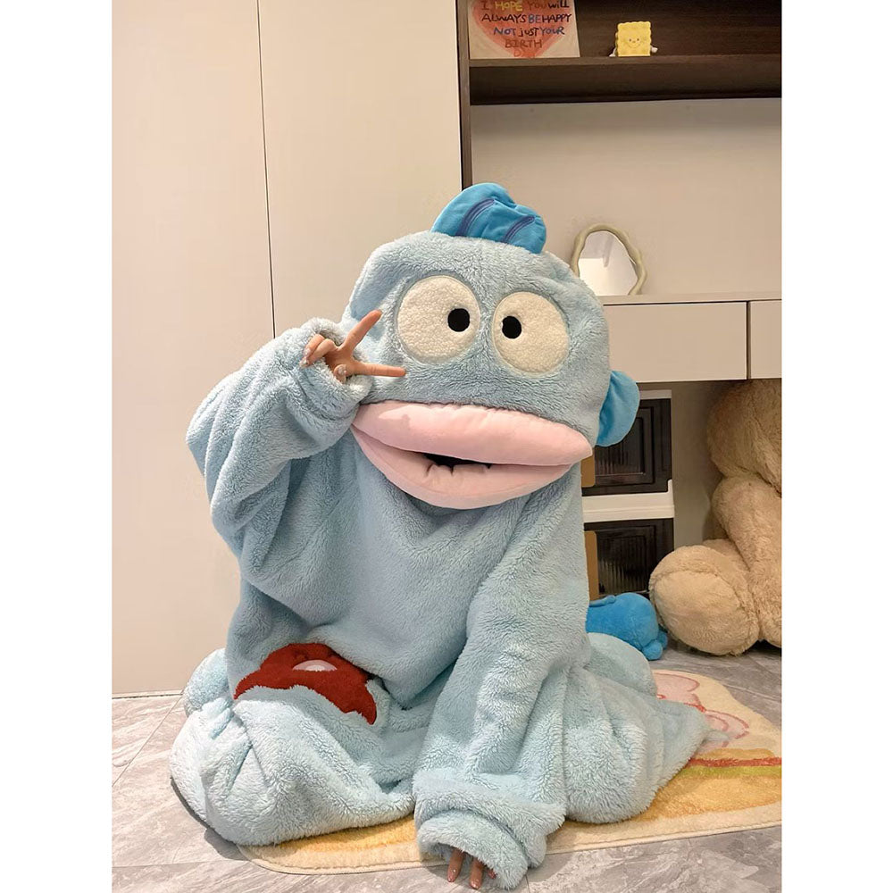 Funny Monster Hooded Fleece Robe for Adults