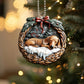 Dachshund In Mini Baskets Ornament - MB020
