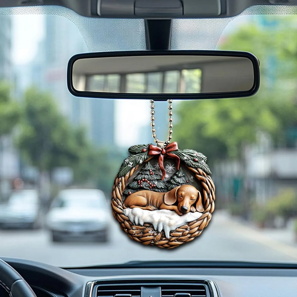 Dachshund In Mini Baskets Ornament - MB020