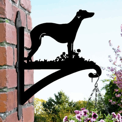 Whippet Dog Metal Hanging Bracket Plant Stand PS012