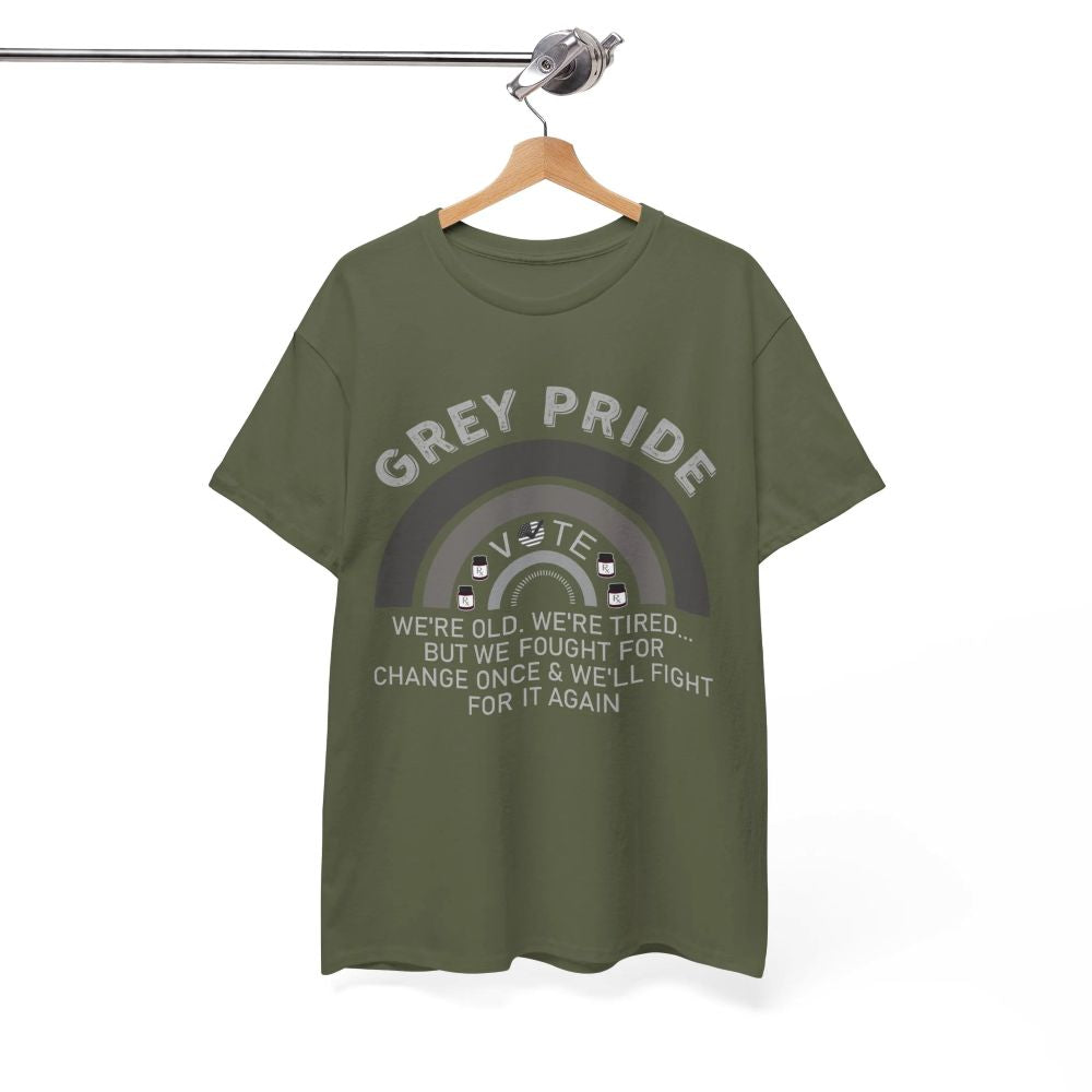 Grey Pride T-Shirt – Inspirational Aging With Strength Graphic Tee