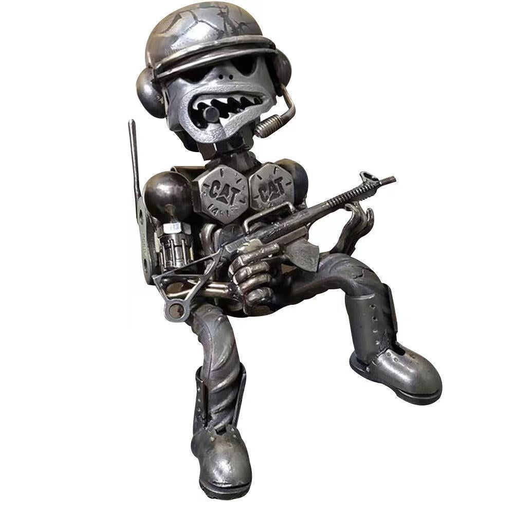 Classic Piston Skeleton Soldiers Sculpture