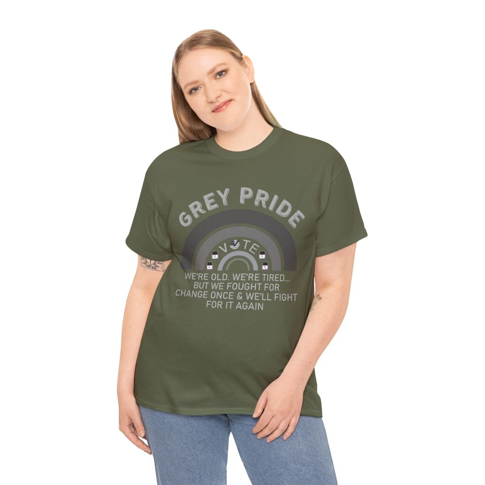 Grey Pride T-Shirt – Inspirational Aging With Strength Graphic Tee