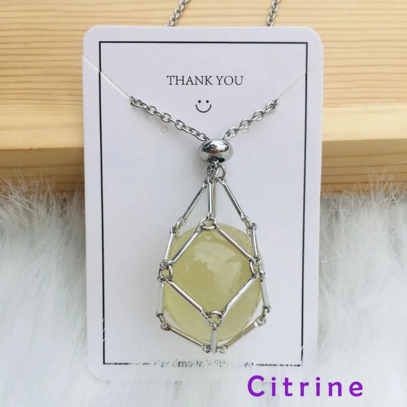 Crystal Stone Holder Necklace