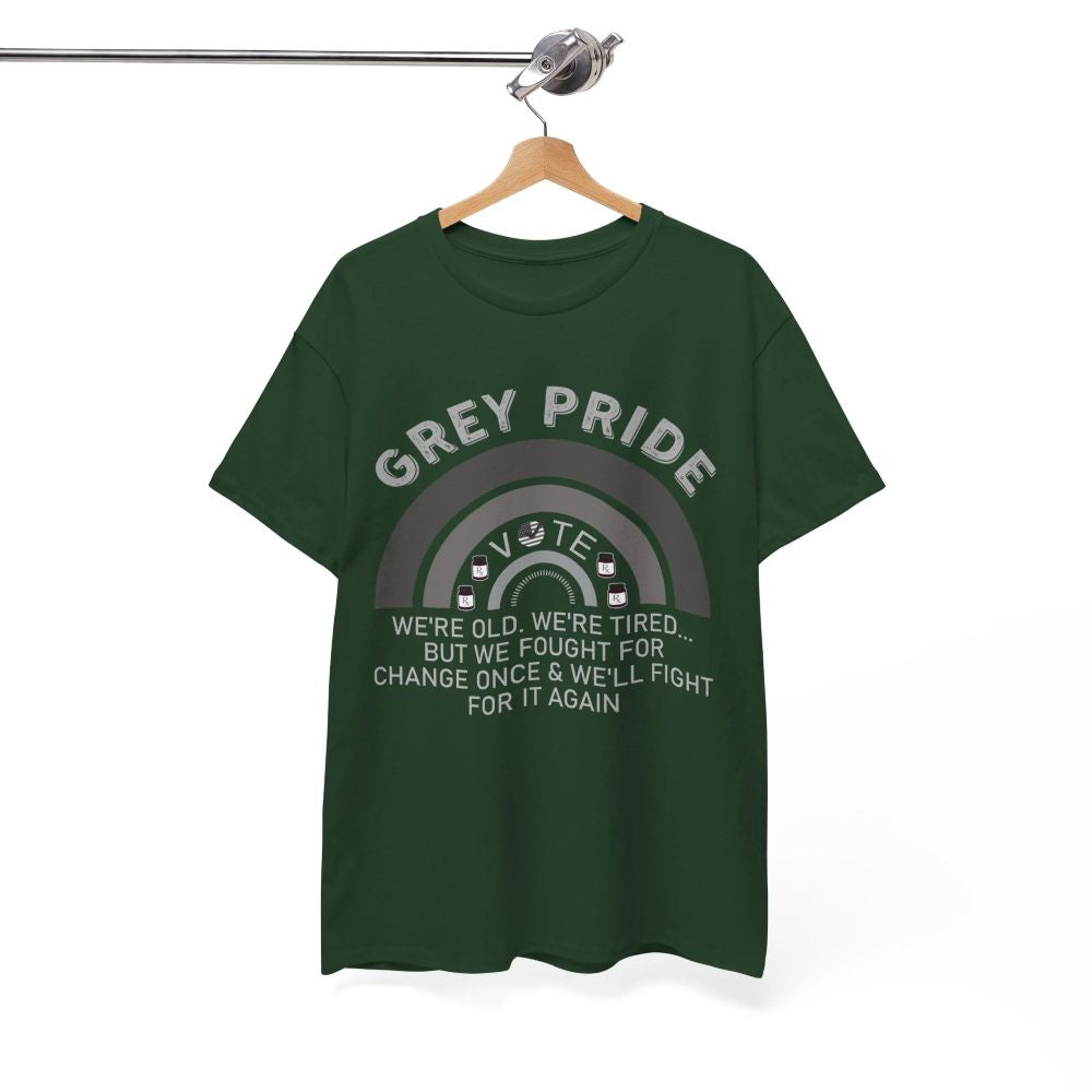 Grey Pride T-Shirt – Inspirational Aging With Strength Graphic Tee