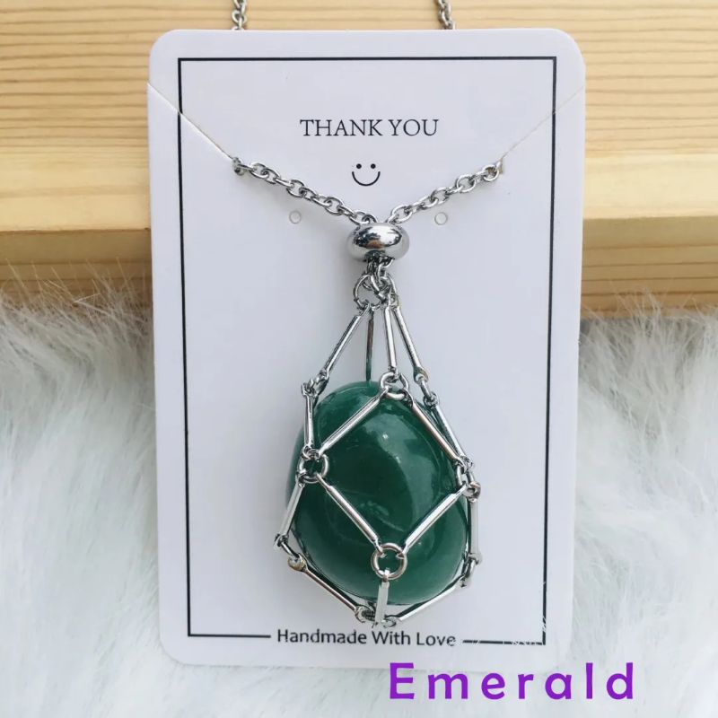 Crystal Stone Holder Necklace