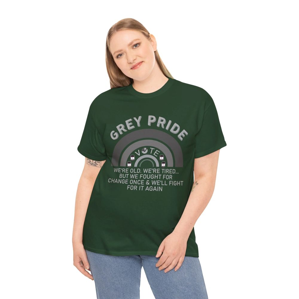 Grey Pride T-Shirt – Inspirational Aging With Strength Graphic Tee