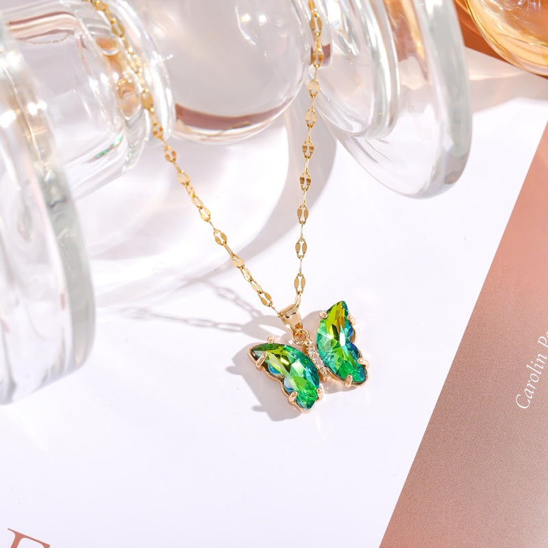 Crystal Butterfly Necklace