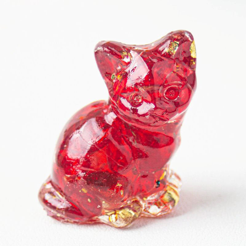 Handmade Natural Crystal Gemstone Sitting Cat