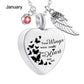 12 Birthstones Urn Necklace for Ashes