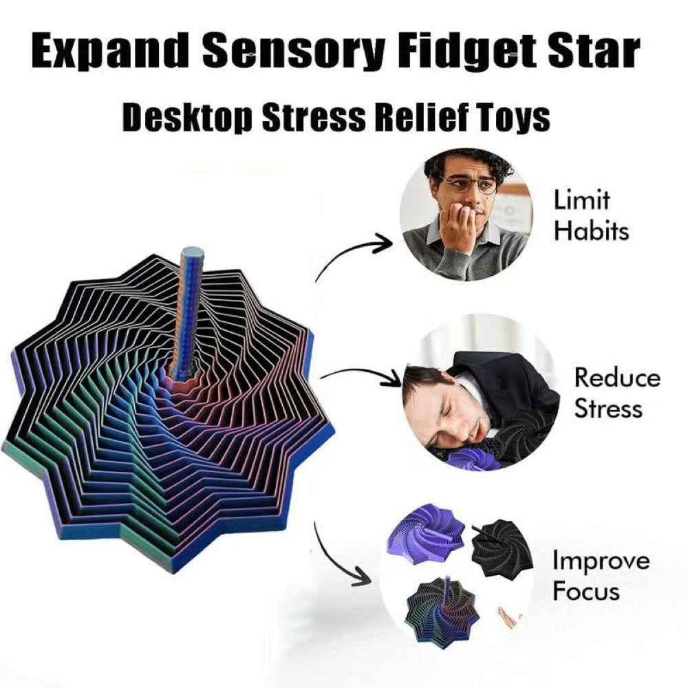 3D Printed Expanded Sensory Fidget Star