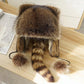 Winter Cute Raccoon Plush Hats
