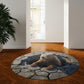 Nature Den Watcher - 3D Illusion Round Rug - H634
