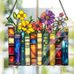 Vintage Flower Book - Acrylic Suncatcher