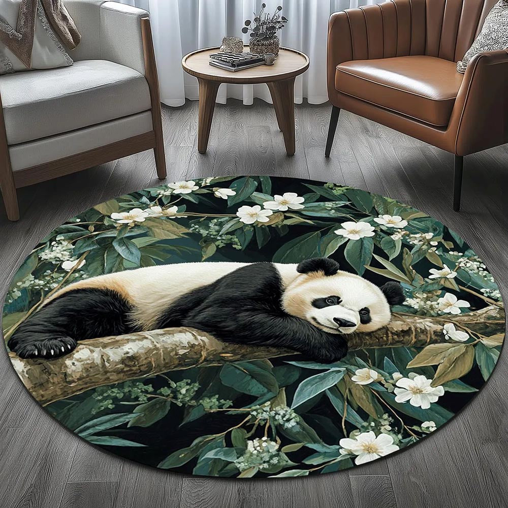 Lovely Panda - 3D Illusion Round Rug - H638