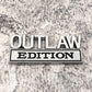 Outlaw Edition - Emblem Sticker Badge, Funny Decals for Car, Truck, SUV, Motorcycle - TE015