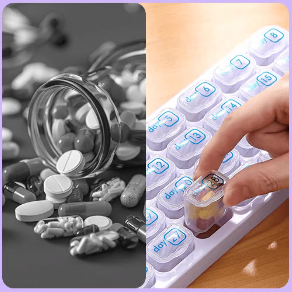 31-Day Detachable Monthly Pill Organizer