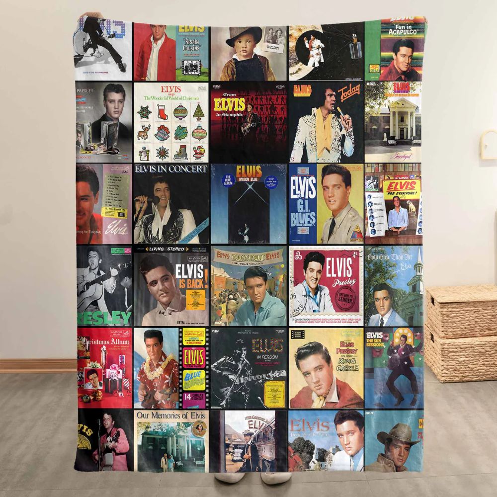 Elvis Presley Blanket - D599 - A Cozy Tribute to the King of Rock ’n’ Roll
