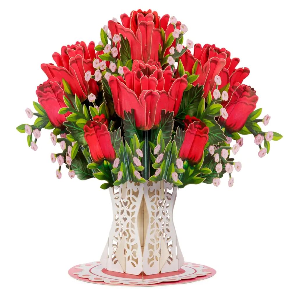 Paper Love Flower Bouquet Pop-Up Card