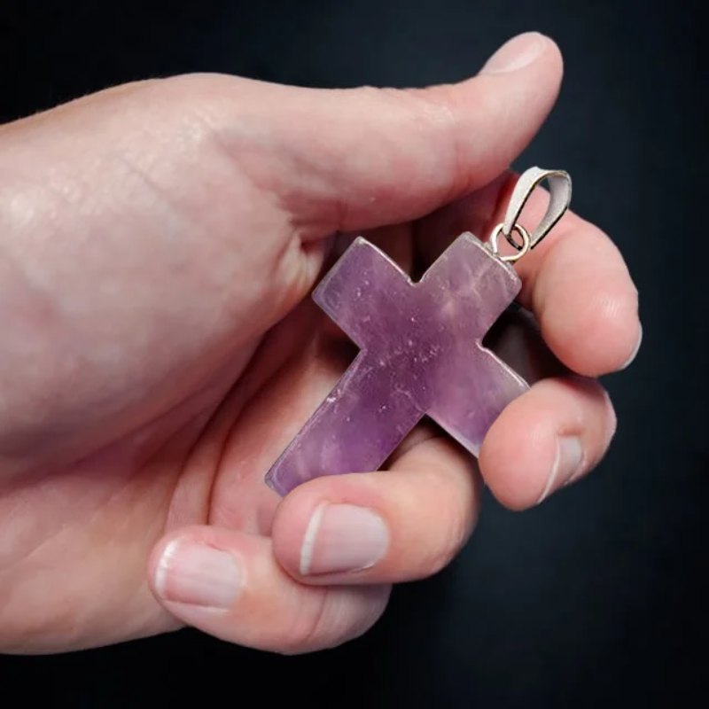 ✝️100% Handmade Crystal Cross Healing Heart