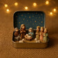 Mini Christmas Nativity Set In A Tin Box