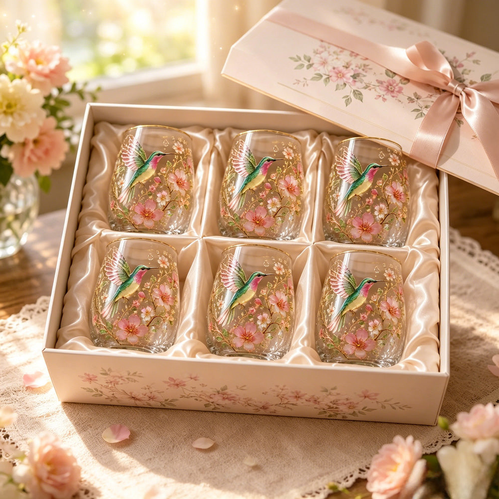 2026 Hummingbird Morning Bliss Glass Tea Cup