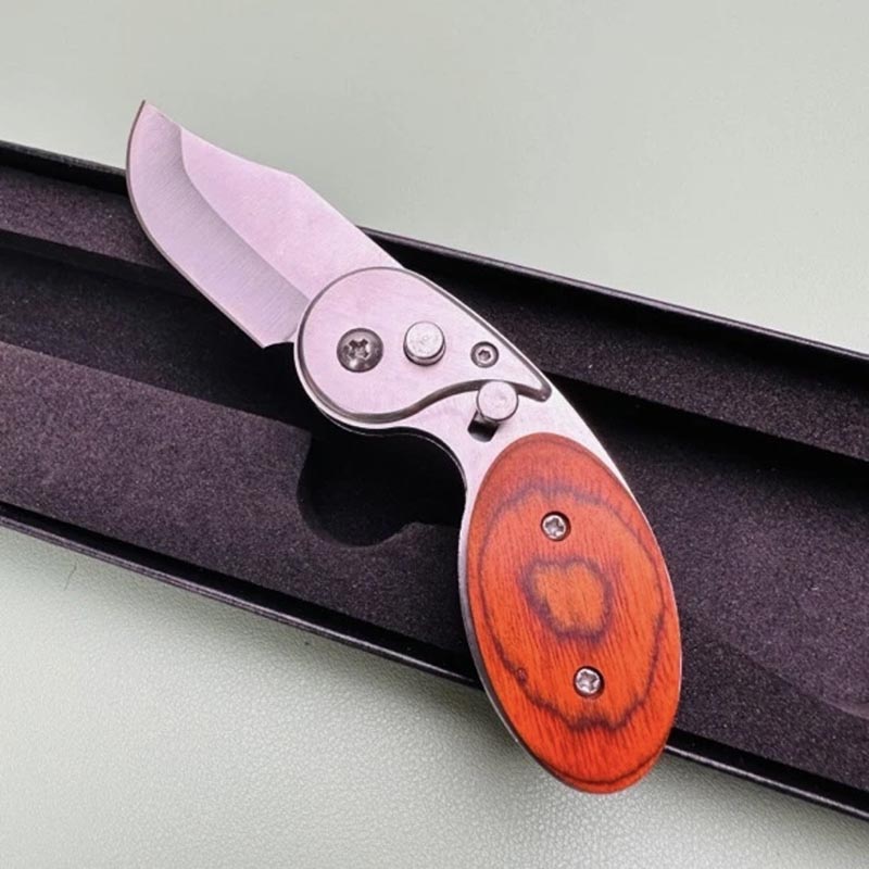Wood Handle Outdoor Mini Folding Knife
