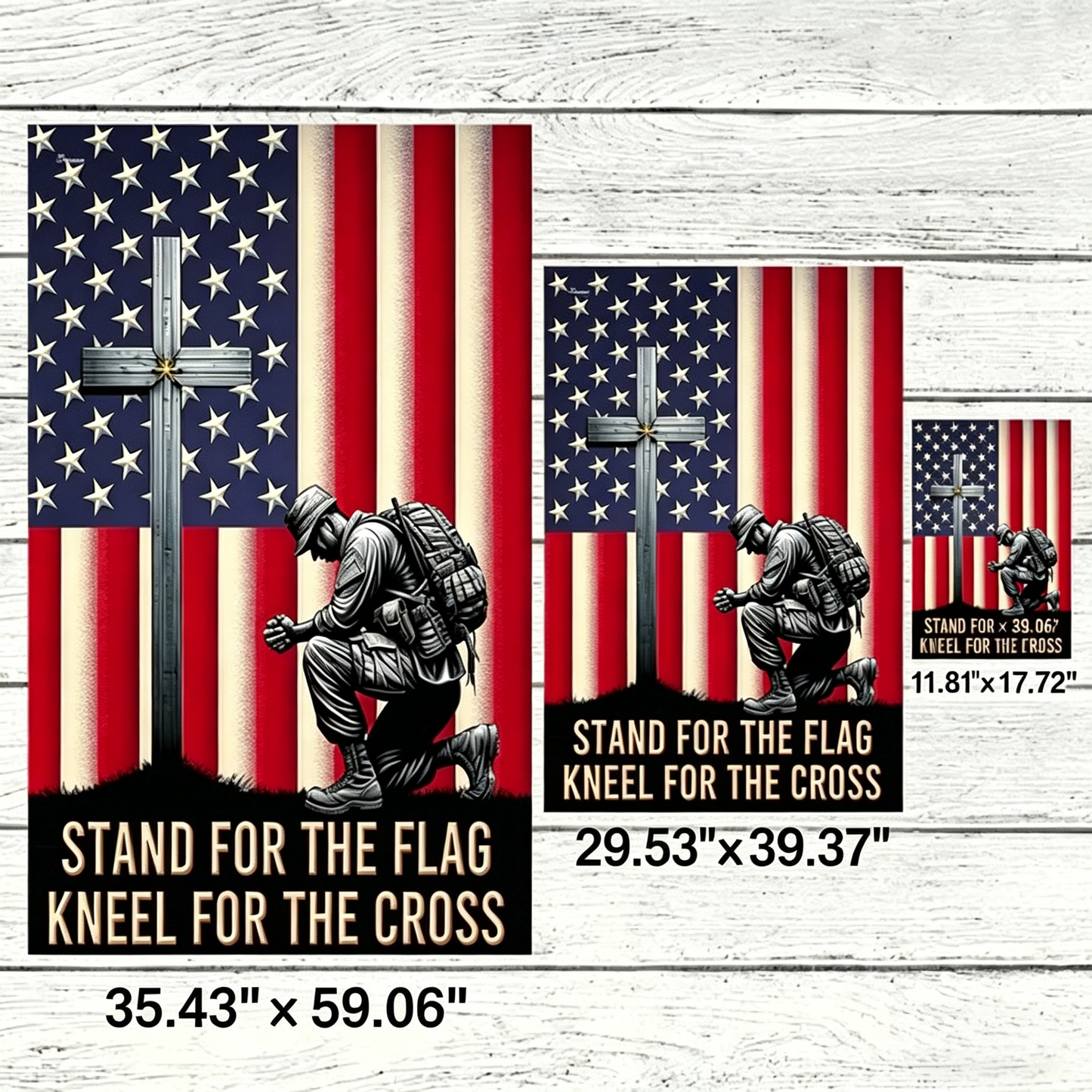 American Flag with Cross Veterans Day Christ Flag