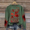 Women's I'M Ok It'S Not My Blood Printed Casual Long Sleeve Sweatshirt